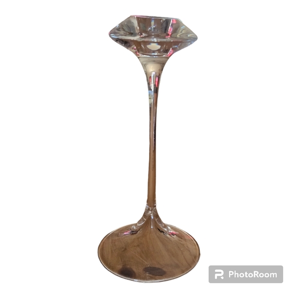 Vintage 9" Kosta Boda Fanfare Signed Candlestick Holder - Picture 4 of 5